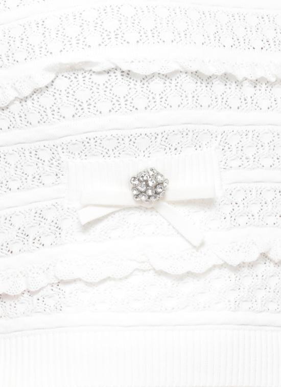 26SS 셀프 포트레이트 스웨터 SS26063TW WHITE POINTELLE KNITWHITE White - SELF PORTRAIT