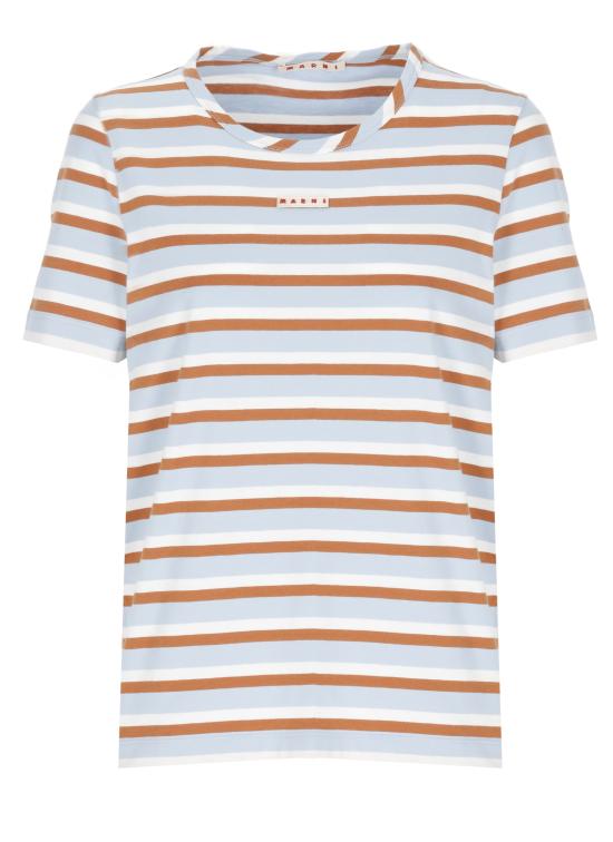 26SS 마르니 반팔 티셔츠 THJE0390MX UTC639STB21 Light Blue