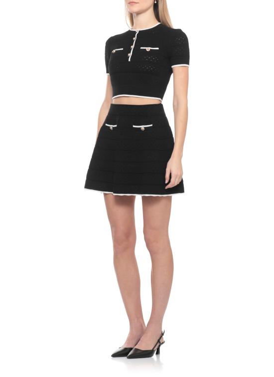 26SS 셀프 포트레이트 스웨터 SS26055TB BLACK POINTELLEBLACK Black - SELF PORTRAIT