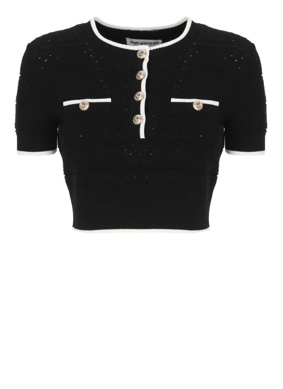 26SS 셀프 포트레이트 스웨터 SS26055TB BLACK POINTELLEBLACK Black