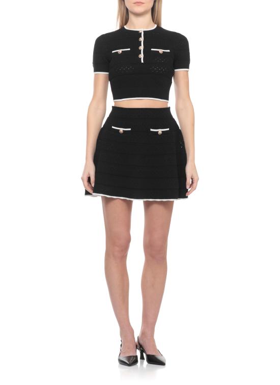 26SS 셀프 포트레이트 스웨터 SS26055TB BLACK POINTELLEBLACK Black - SELF PORTRAIT