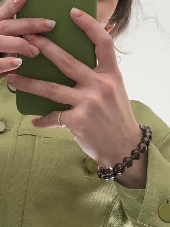  씨 앤 패턴 팔찌 바다 + 패턴 스모키 쿼츠