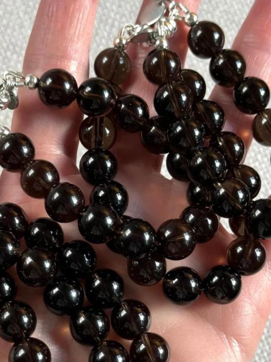  씨 앤 패턴 팔찌 바다 + 패턴 스모키 쿼츠 - SEA & PATTERN