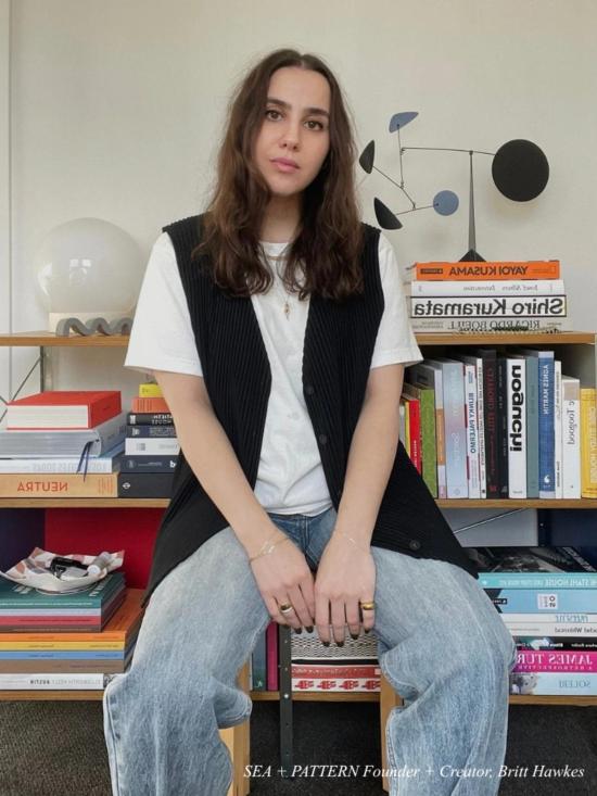  씨 앤 패턴 팔찌 바다 + 패턴 스모키 쿼츠 - SEA & PATTERN