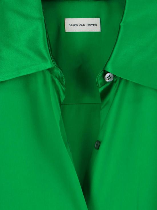 26SS 드리스 반 노튼 미디 원피스 011001 3024 604 Green - DRIES VAN NOTEN