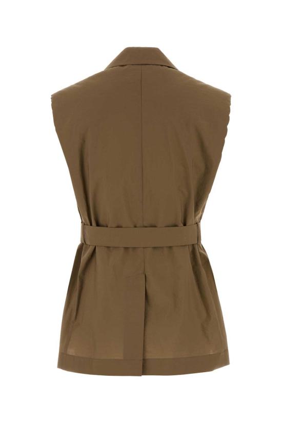  브루넬로 쿠치넬리 베스트 Brunello Cucinelli 코튼 블렌드 조끼 카푸치노 - BRUNELLO CUCINELLI