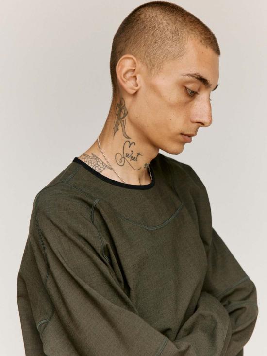  쥐알텐케이 탑 Gr10 K 울 오버록 긴팔 - GR10K