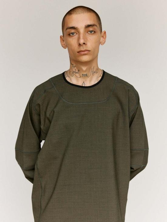  쥐알텐케이 탑 Gr10 K 울 오버록 긴팔 - GR10K