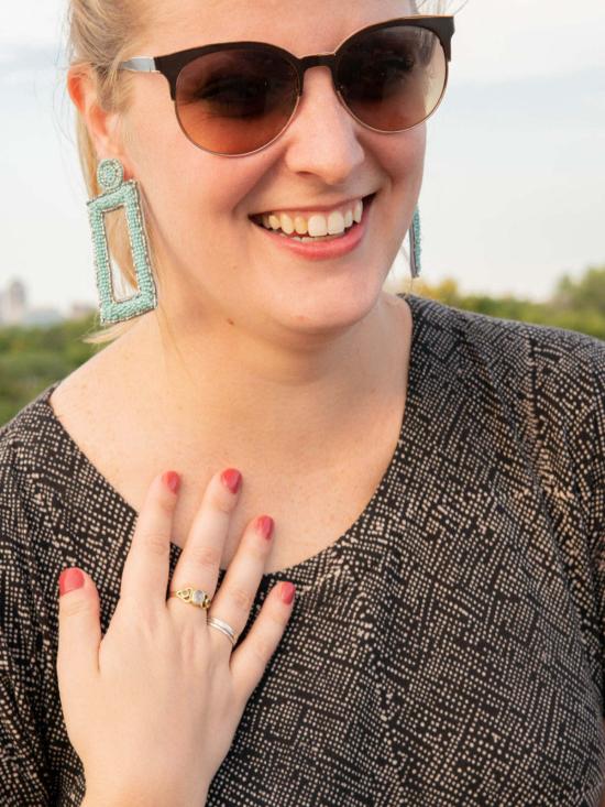  페어 아니타 반지 트리플 하베스트 스톤 링 - FAIR ANITA