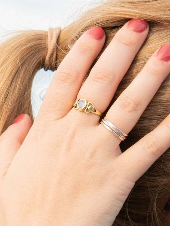  페어 아니타 반지 트리플 하베스트 스톤 링 - FAIR ANITA