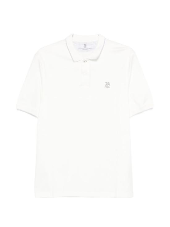 26SS 브루넬로 쿠치넬리 폴로 티셔츠 M0B139779G CC984 White