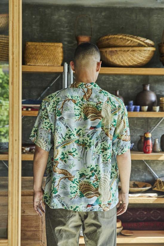  오어슬로우 셔츠 오슬로 피콕 가든 하와이안 - ORSLOW