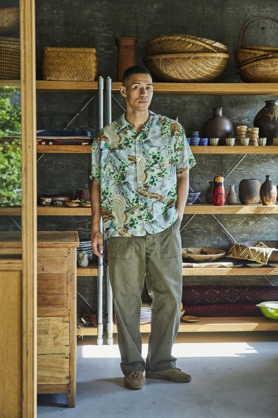  오어슬로우 셔츠 오슬로 피콕 가든 하와이안 - ORSLOW