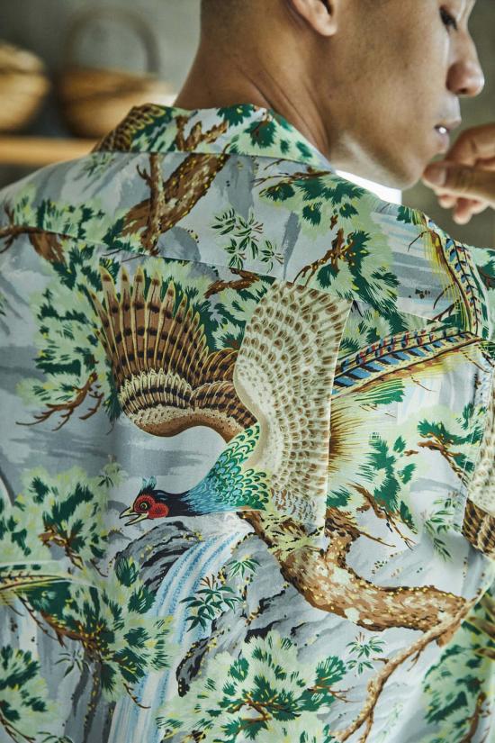  오어슬로우 셔츠 오슬로 피콕 가든 하와이안 - ORSLOW