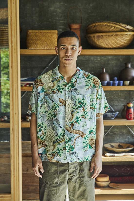  오어슬로우 셔츠 오슬로 피콕 가든 하와이안