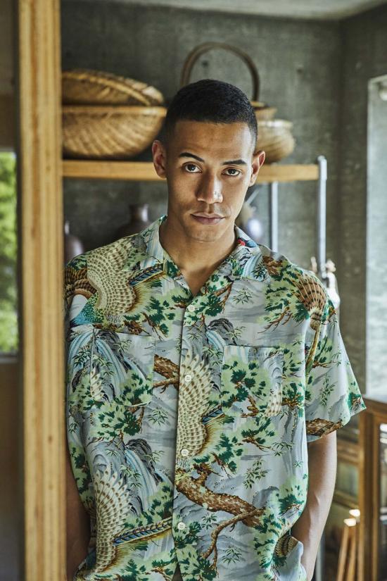  오어슬로우 셔츠 오슬로 피콕 가든 하와이안 - ORSLOW