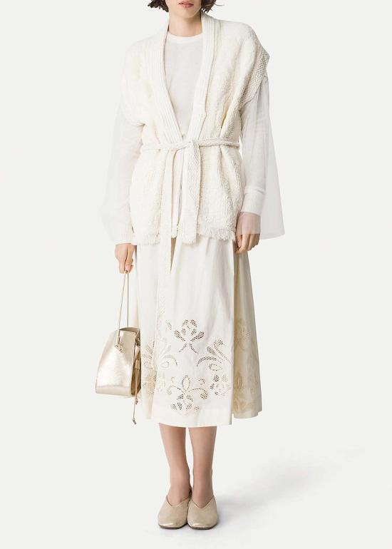  포르테포르테 미디 스커트 Forte Forte 자수 스커트 Avorio