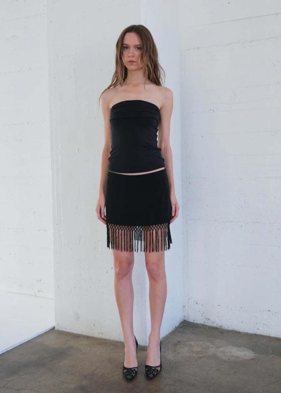  길 숏 스커트 Geel Aria 태슬 스커트