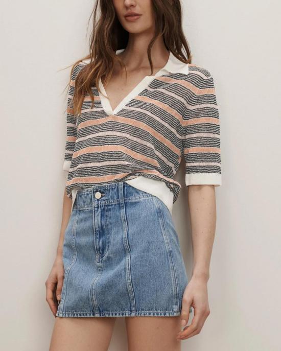  베로니카비어드 데님 스커트 베로니카 비어드 마키타 데님 미니스커트 실버 더스트 - VERONICA BEARD