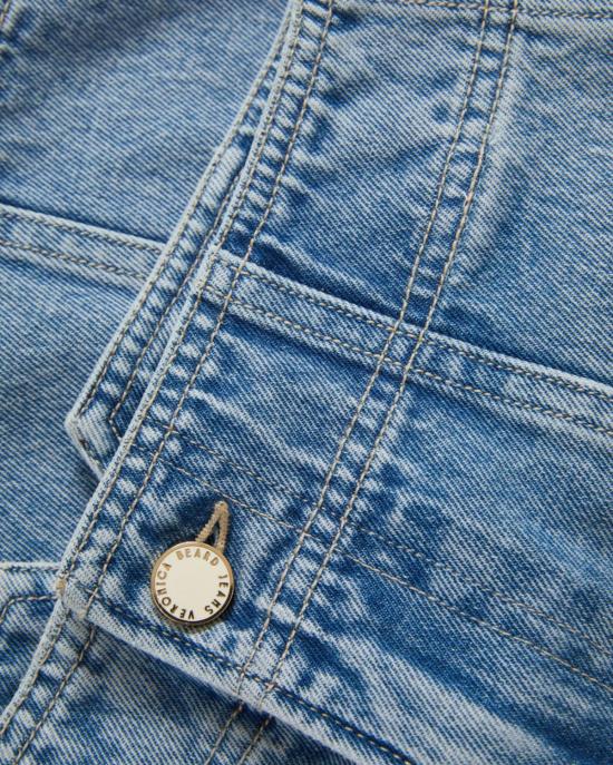  베로니카비어드 데님 스커트 베로니카 비어드 마키타 데님 미니스커트 실버 더스트 - VERONICA BEARD