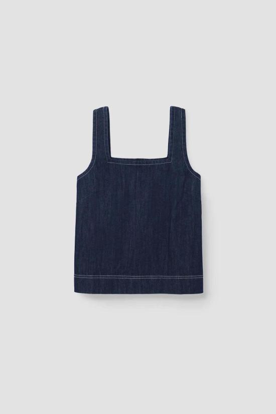  보몽 오가닉 블라우스 보몬트 오가닉 제스 리 코튼 베스트 데님 - BEAUMONT ORGANIC