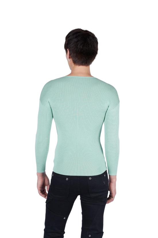  팡 뉴욕 긴팔 티셔츠 팡 NYC 에센셜 러치드 스퀘어넥 긴팔 탑 씨폼 - FANG NYC