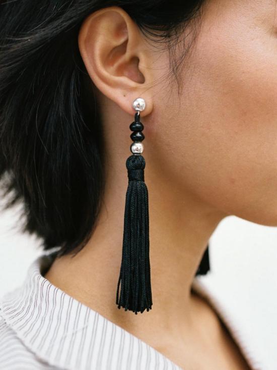  울프 시러스 이어링 울프 서커스 미리암 스털링 실버 오닉스 귀걸이 - WOLF CIRUS