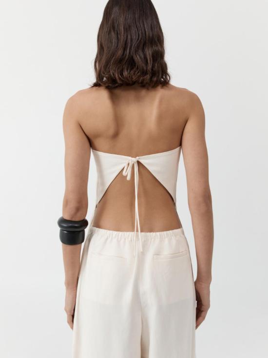  세인트아그니 민소매 티셔츠 St. Agni 스트랩리스 룰로 타이 탑 - ST.AGNI