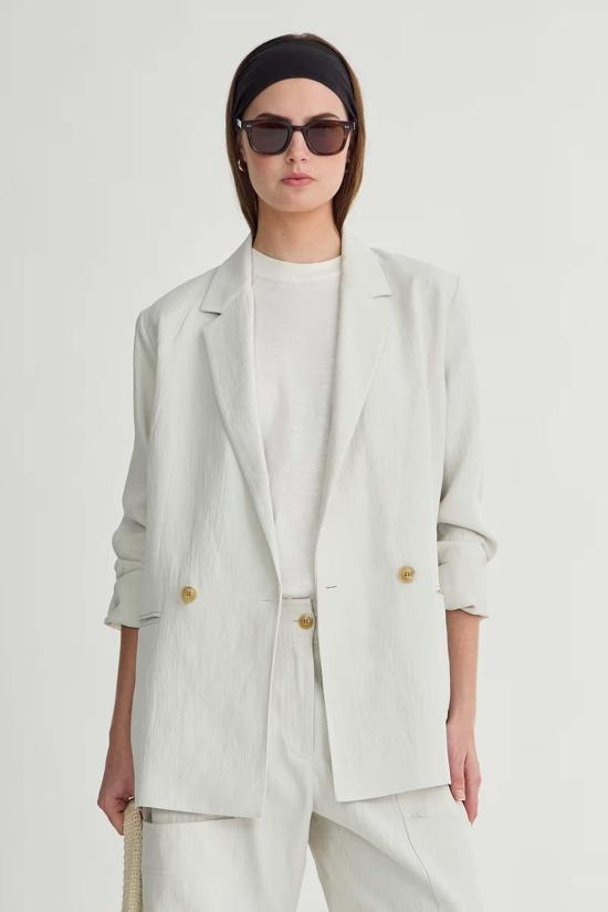  어피스 어파트 자켓 엘사 더블 브레스티드 블레이저 버치 - APIECE APART