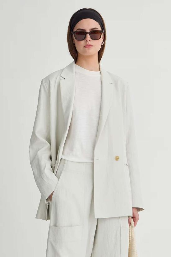  어피스 어파트 자켓 엘사 더블 브레스티드 블레이저 버치 - APIECE APART