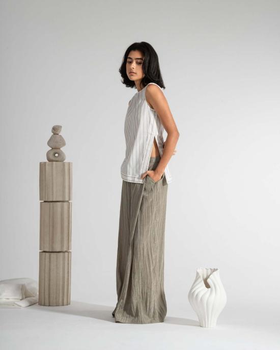  퓨처 클래식스 스트레이트 팬츠 퓨처 클래식 크링클 플루이드 팬츠 - FUTURE CLASSICS