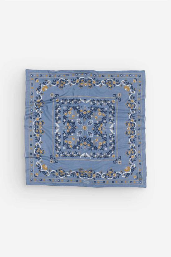  메종 르콩트 플라망 머플러/스카프 Maison Lecomte Flament Secret Garden Riviera 코튼 반다나 스카프