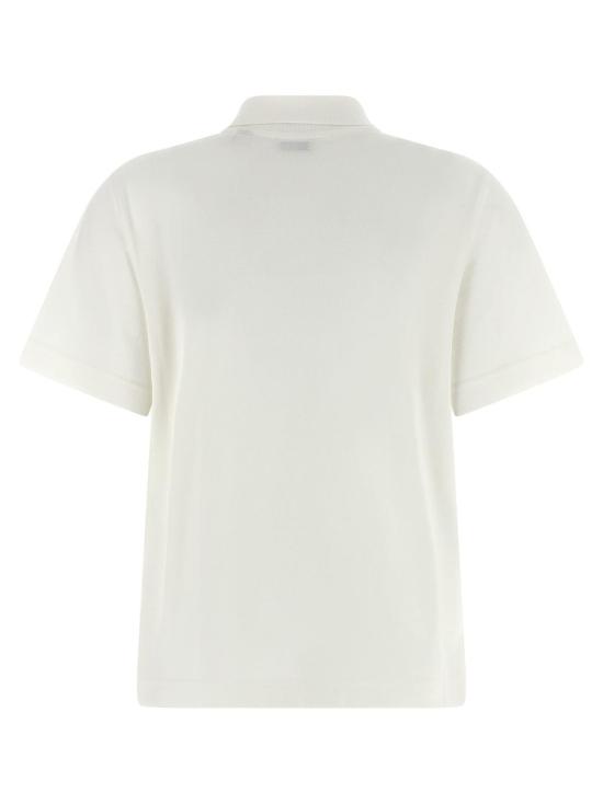  버버리 반팔 티셔츠 프리실라 폴로 셔츠 화이트 - BURBERRY