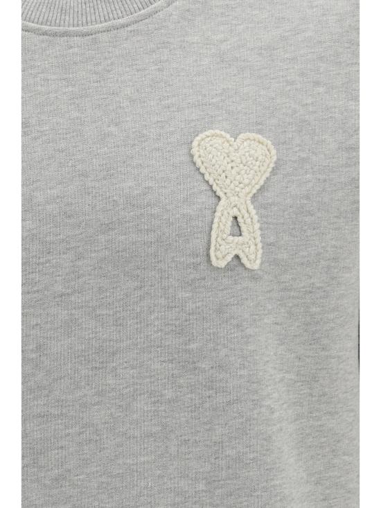 26SS 아미 후드 티셔츠 USW787730 A161 GREY - AMI