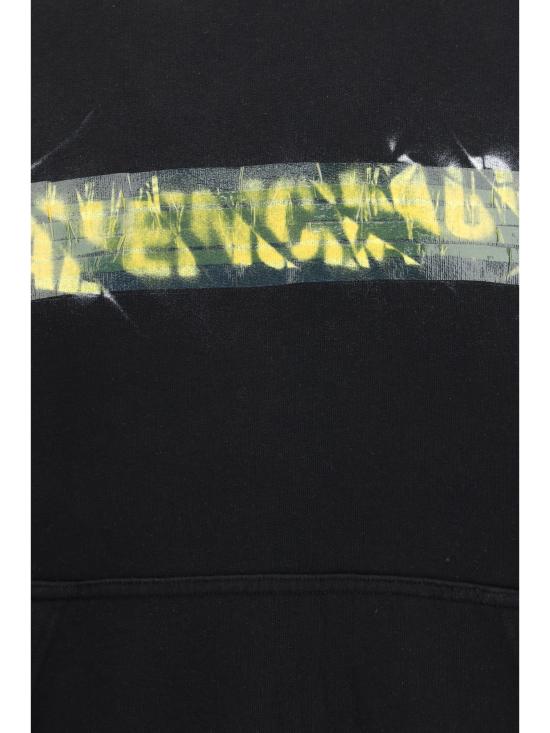 26SS 발렌시아가 후드 티셔츠 871956TUVI9 1000 BLACK - BALENCIAGA