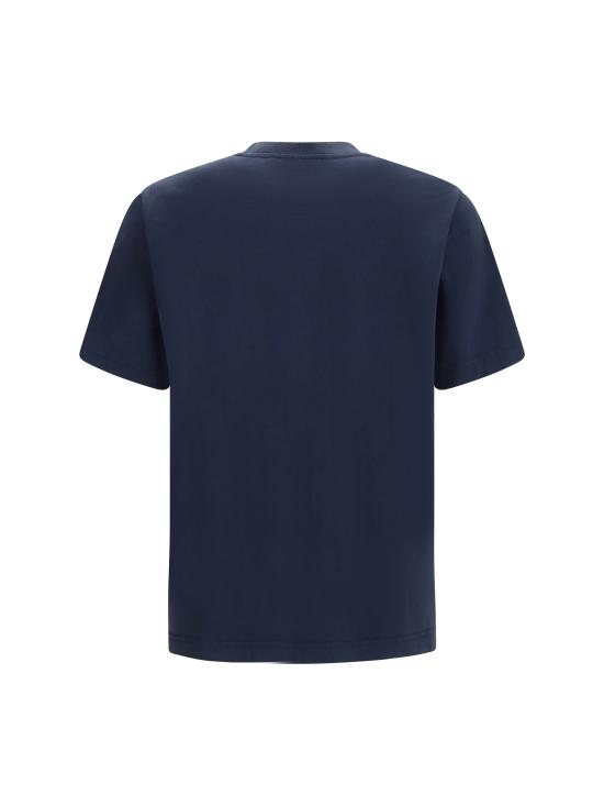 26SS 메종키츠네 핸드라이팅 컴포트 티셔츠 MM00126KJ7025 0414 BLUE - MAISON KITSUNE