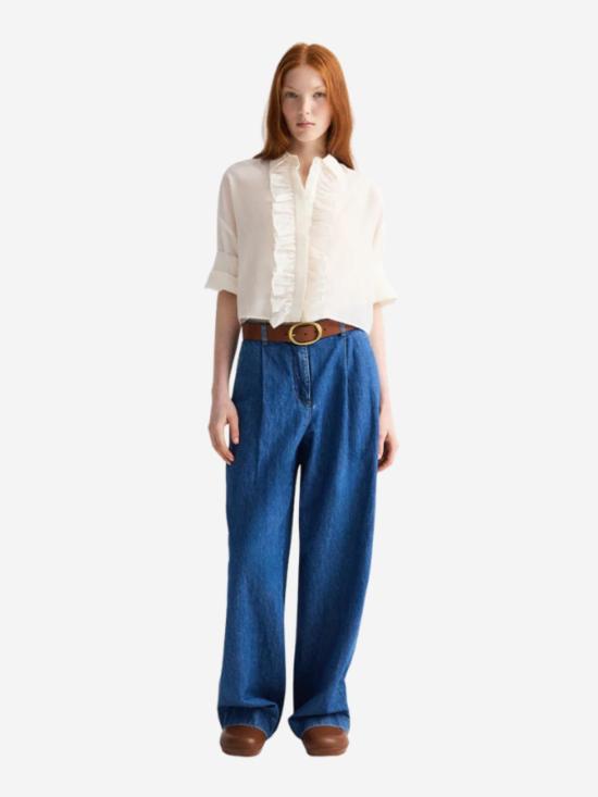  티더블유피 탑 트위프 넥스트 엑스 러플 셔츠 - TWP