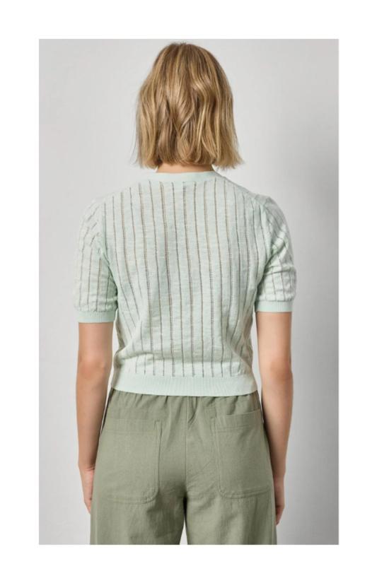  릴라 피 가디건 릴라 P. 오픈 스티치 V넥 - LILLA P