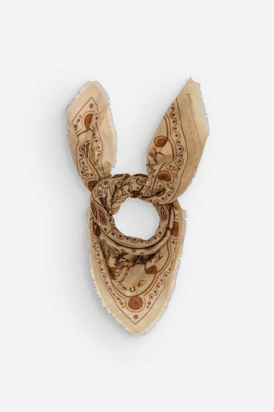  메종 르콩트 플라망 머플러/스카프 Maison Lecomte Flament 파 웨스트 울 실크 블렌드 반다나 스카프 - MAISON LECOMTE FLAMENT