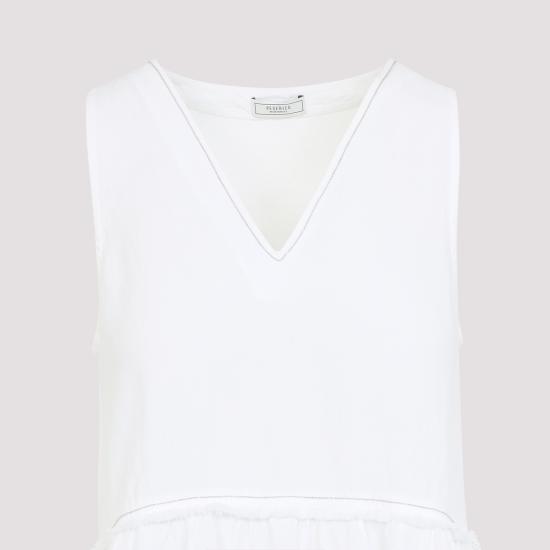 26SS 페세리코 롱 원피스 M02407T0 01617 100 BIANCO LUCE - PESERICO