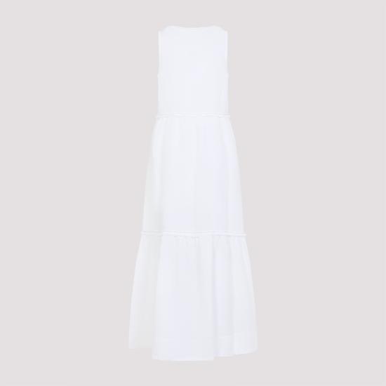 26SS 페세리코 롱 원피스 M02407T0 01617 100 BIANCO LUCE - PESERICO