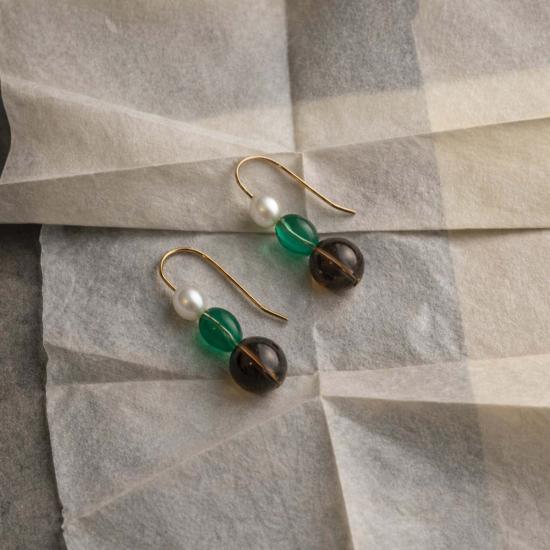  Sheena Marshall Jewelry 이어링 시나 마샬 주얼리 세이지 & 진주 귀걸이 | 골드 필드 - OTHER BRANDS