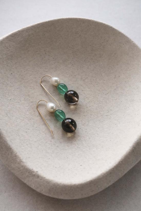  Sheena Marshall Jewelry 이어링 시나 마샬 주얼리 세이지 & 진주 귀걸이 | 골드 필드 - OTHER BRANDS