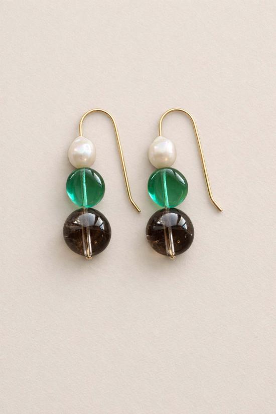  쉬나 마샬 주얼리 이어링 시나 마샬 주얼리 세이지 & 진주 귀걸이 | 골드 필드 - SHEENA MARSHALL JEWELRY