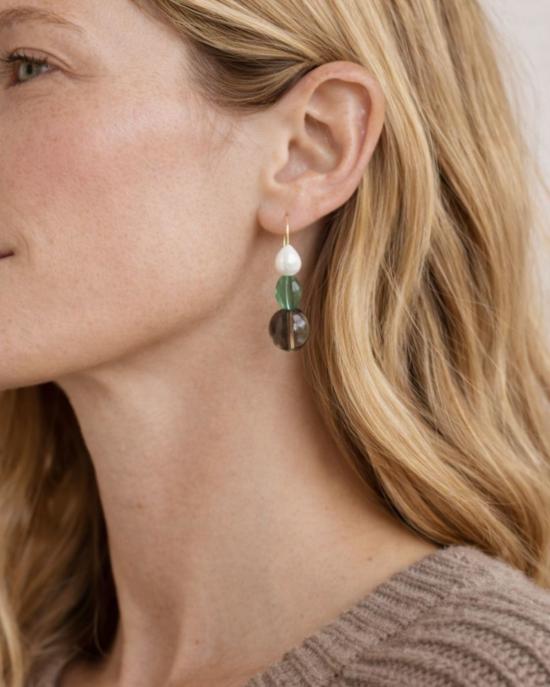  Sheena Marshall Jewelry 이어링 시나 마샬 주얼리 세이지 & 진주 귀걸이 | 골드 필드 - OTHER BRANDS