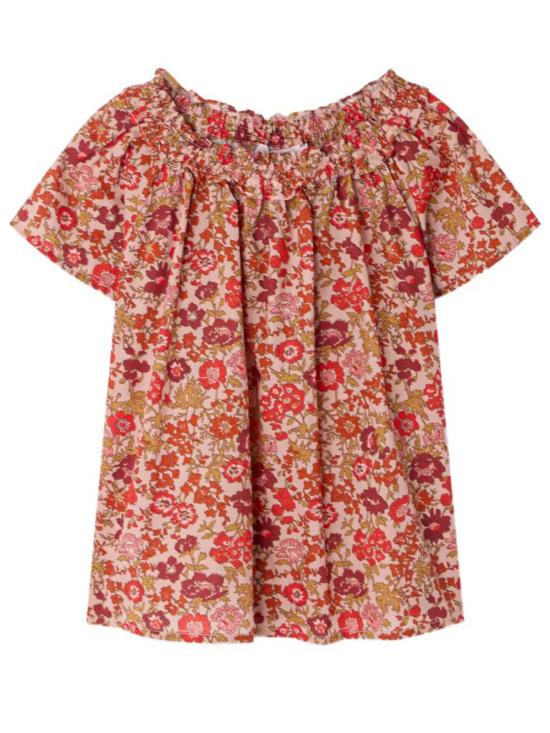 26SS [키즈] 봉쁘앙 셔츠 S06GBLW00019 520 FLEURS ROSE