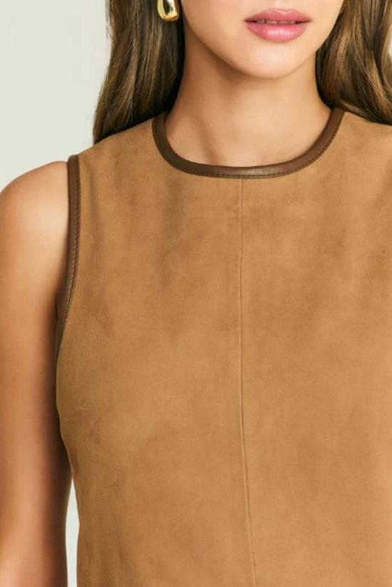  세로야 숏 원피스 Ser.O.Ya 프란체스카 스웨이드 미니 드레스 - SER.O.YA