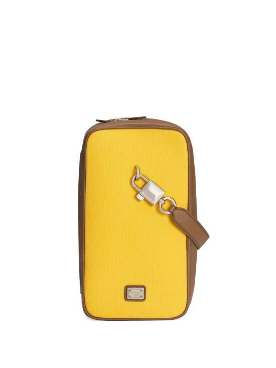 26SS 돌체앤가바나 Lock canvas and calfskin 핸드백 BM2449A0368 8Z282 GIALLO CARAMELLO