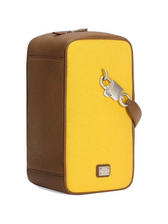 26SS 돌체앤가바나 Lock canvas and calfskin 핸드백 BM2449A0368 8Z282 GIALLO CARAMELLO - DOLCE & GABBANA