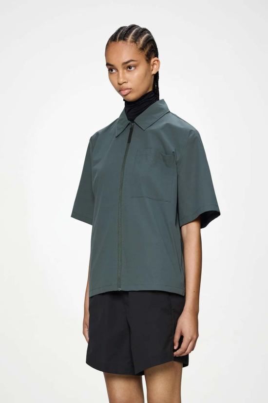  레인스 탑 레인즈 미토 반팔 셔츠 다크 그레이 - RAINS